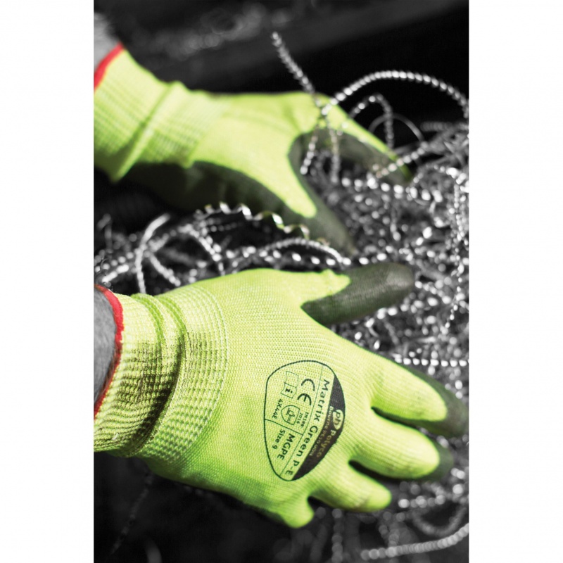 Polyco MGPE Matrix Green CutResistant Gloves Gloves.co.uk